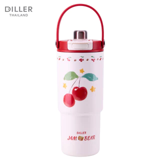 Diller Thailand แก้วน้ำสูญญากาศ เคลือบเซรามิก เก็บความเย็น-ร้อน Stainless Ceramic 900ml [MLH9436]