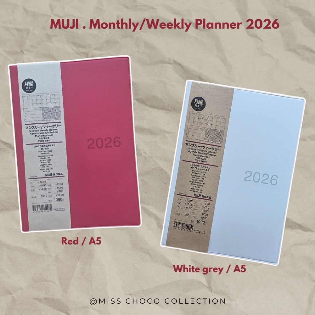 MUJI Planner 2026 ขนาด A5