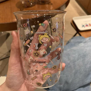 แก้วน้ำ เซเลอร์มูน💓🌙 Sailor Moon 480 ml วัสดุแก้ว พร้อมส่ง