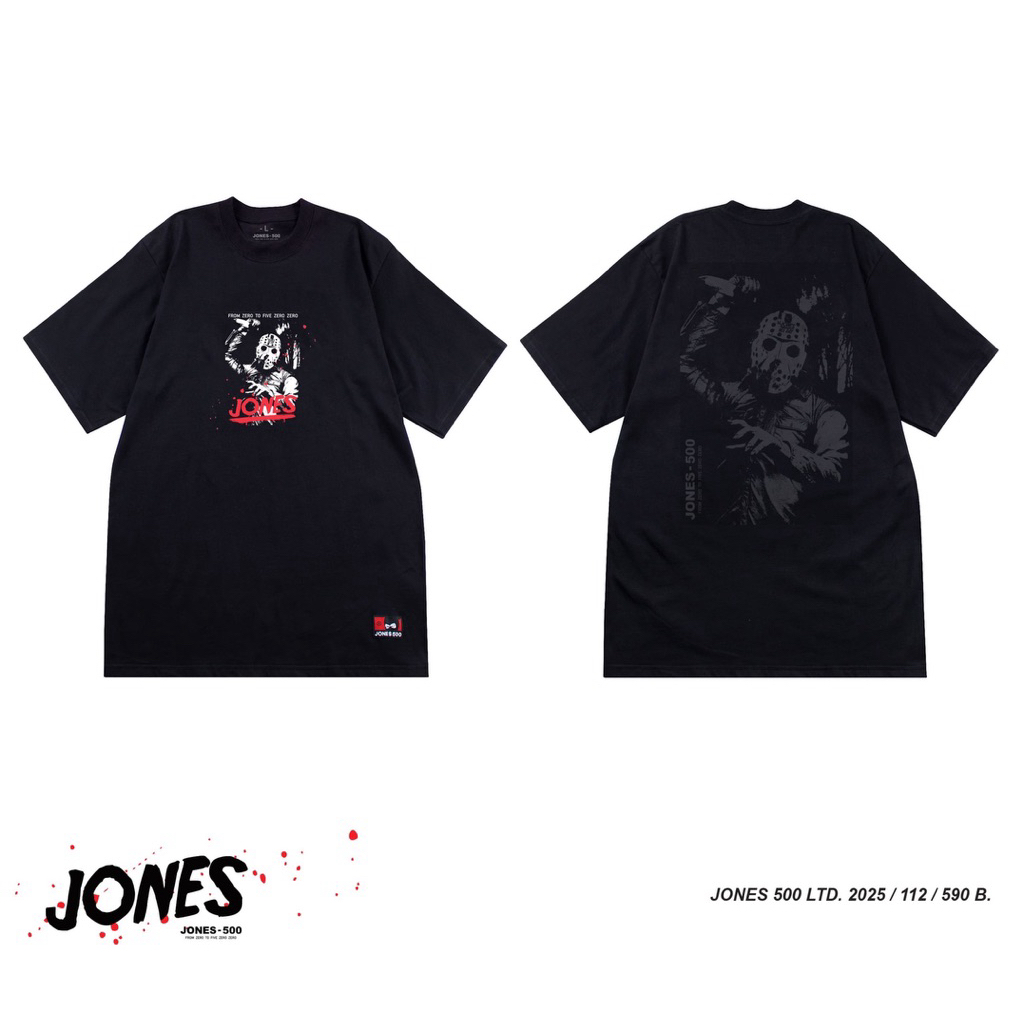 112-2025 : JONES 500 Halloween Day / Black / T-Shirt 590 B. (ของแท้ 100%)