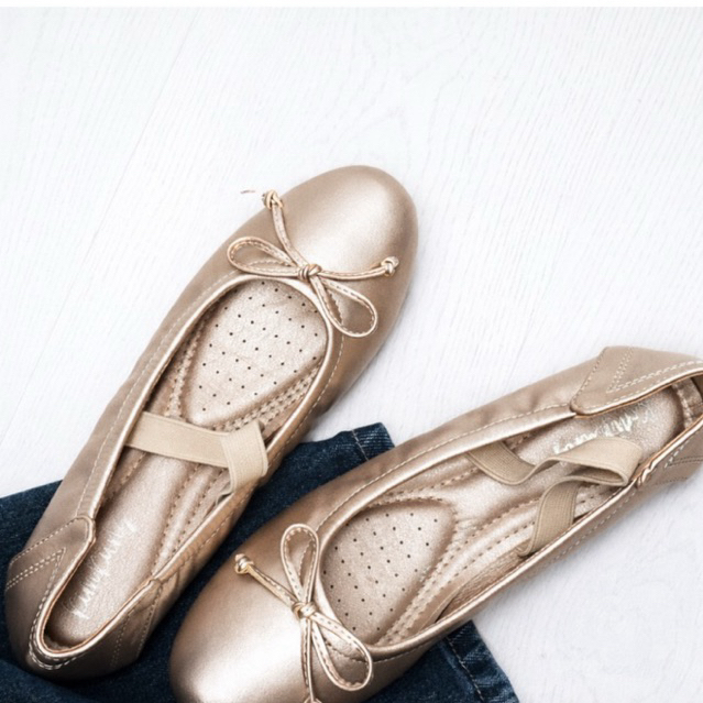 พร้อมส่ง รองเท้าบัลเลต์ 670145 พรีเมี่ยม นิ่ม ไม่กัดเท้า รองเท้าคัทชู