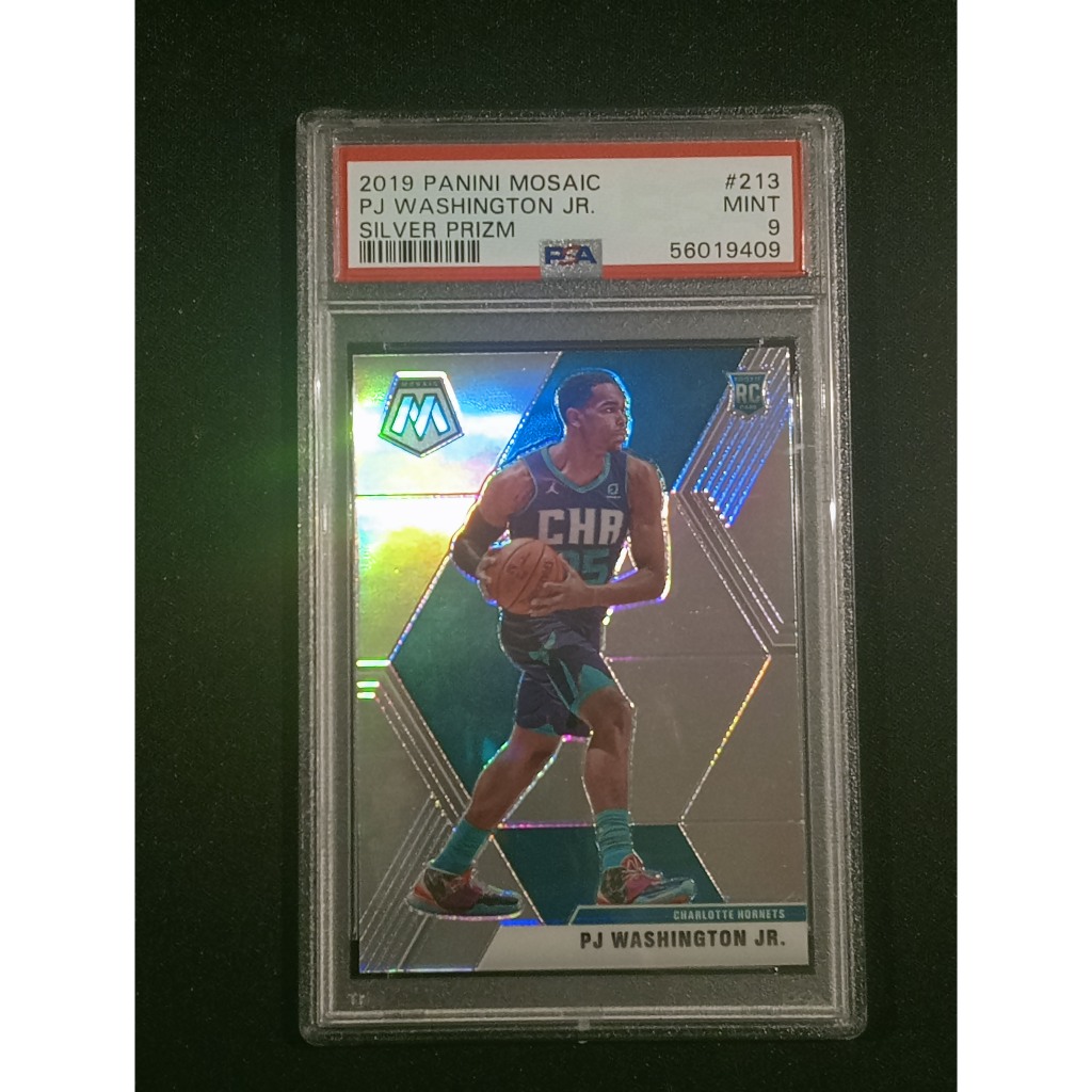 2019 Panini Mosaic #213 PJ Washington JR Charlotte Hornets Silver Prizm Rookie Card PSA 9