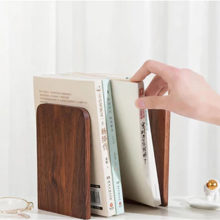ฉากกั้นหนังสือ งานไม้ มินิมอล ที่กั้นหนังสือ สำหรับ ชั้นวางหนังสือ ญี่ปุ่น Creative Walnut Bookend โต๊ะทำงาน ชั้นวางหนั