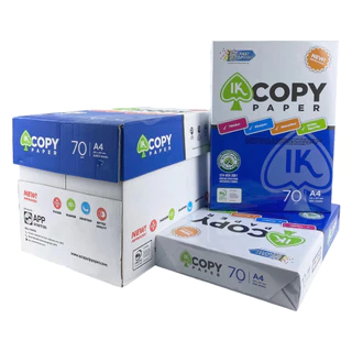 กระดาษถ่ายเอกสาร A4 70 แกรม และ 80 แกรม IK-COPY , IK-Plus , KIRIN เหลือง (1กล่อง/5 รีม) 2,500 แผ่น
