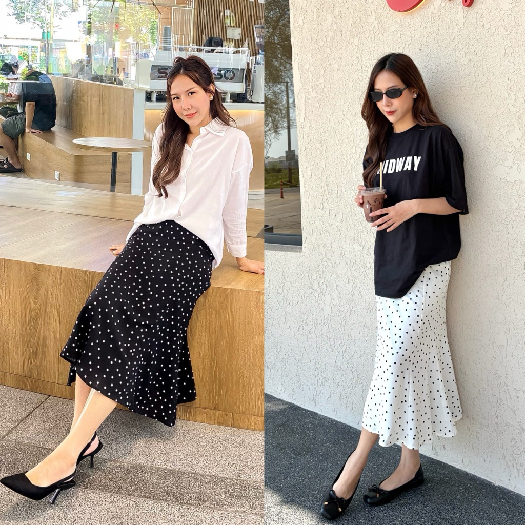 MIDWAY | NEW POLKADOT กระโปรงลายจุด