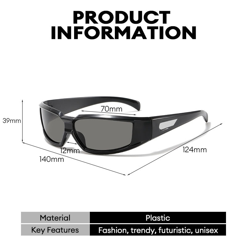 COD🌷แว่นตากันแดดเทคโนโลยีอนาคตY2Kสไตล์พังก์สุดเท่ป้องกันรังสียูวีแว่นตาผู้ชายและผู้หญิง-detlyet - รูปที่ 7