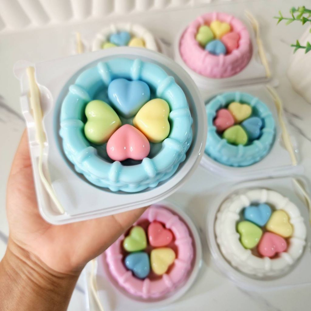 เซตตะกร้าหัวใจพร้อมทำ3อย่าง ตะกร้า,แผ่นหัวใจ,กล่องมีส้อม - รูปที่ 7