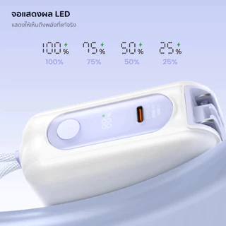 Veger VPC15-02PD PRO (W1514) แบตสำรอง 15,000mAh มีปลั๊กและสายในตัว ชาร์จไว PD 20W [รับประกัน 2 ปี]
