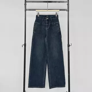 Atipashop - Poise Straight Jeans (#AA6007) กางเกงยีนส์ขายาวผ้ายืด ทรงกระบอกกลาง