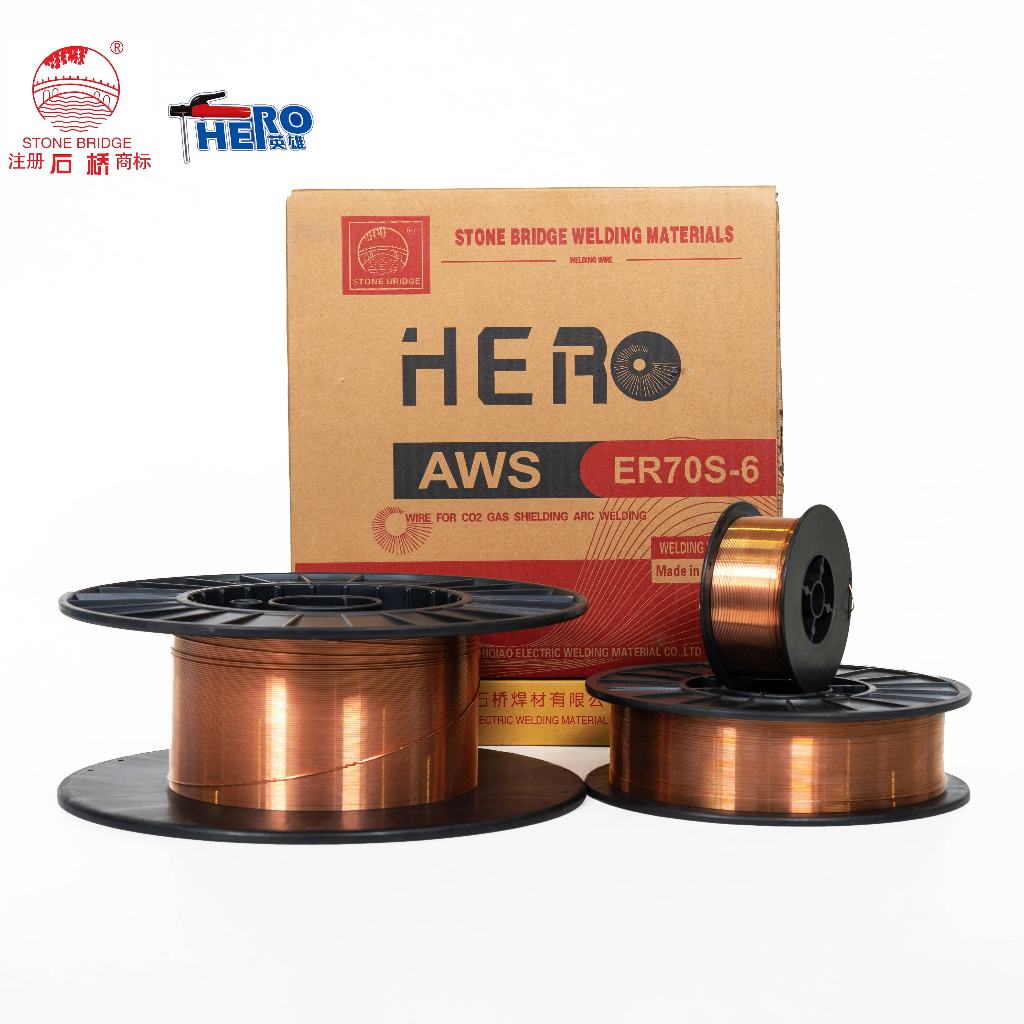 HERO *15กก* ลวดเชื่อม MIG Co2 ER70S-6 15กก. 0.8mm. 0.9mm. 1.0mm. 1.2mm. (ใช้แก๊ส)ราคายกม้วน