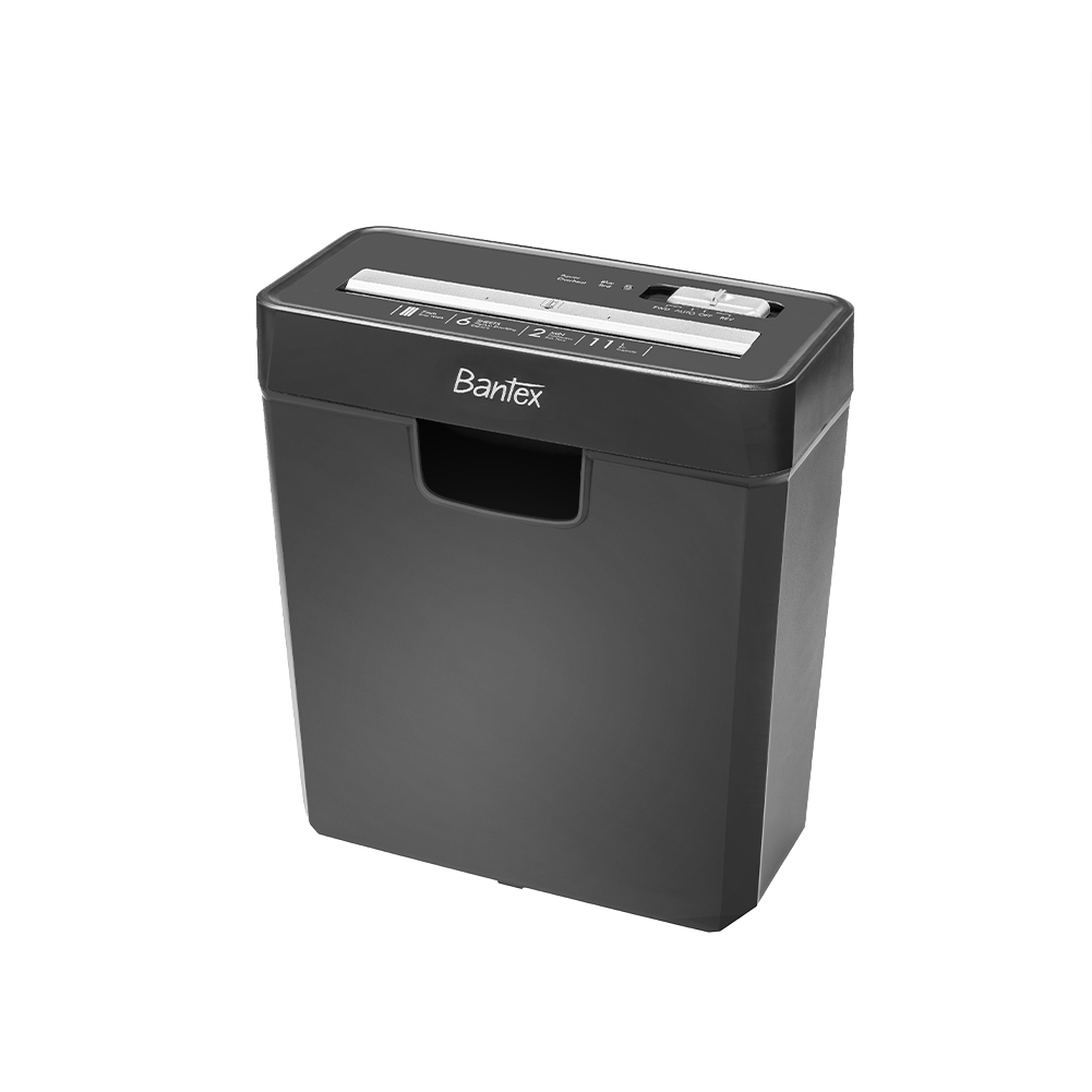 Bantex เครื่องทำลายเอกสาร 11L ย่อยละเอียด7mm A4 พร้อมกัน 6p 3นาที ย่อยCD บัตรได้  Paper Shredder
