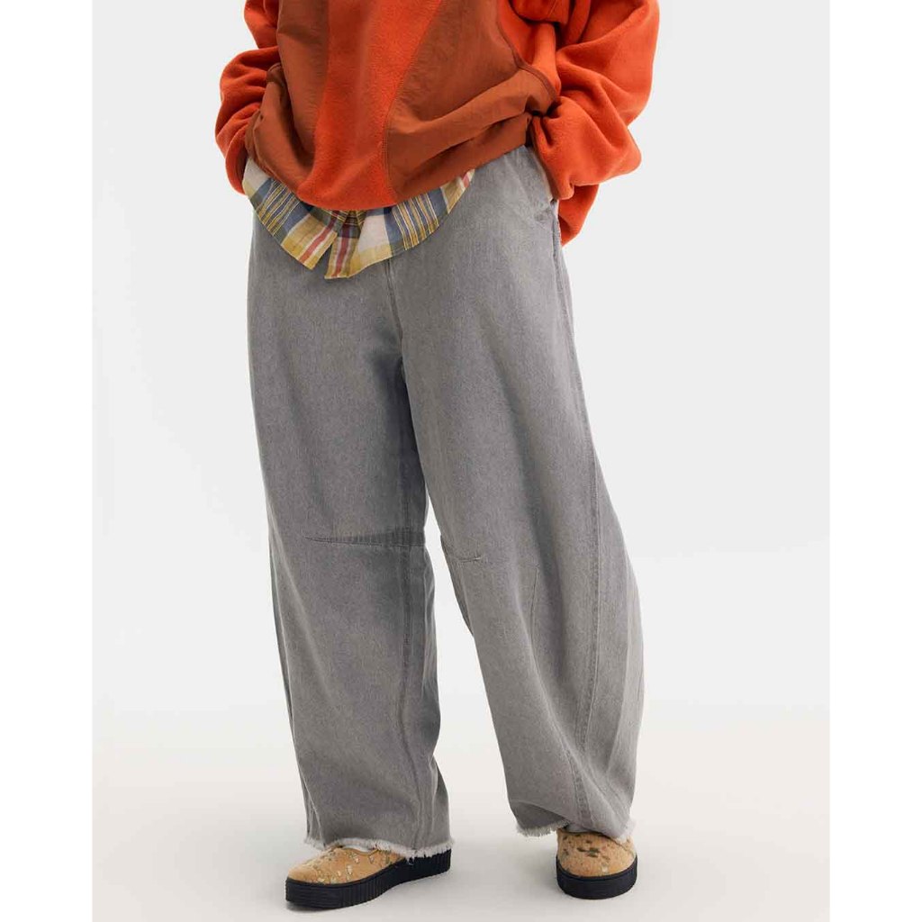 niko and ... กางเกงทรงบาร์เรล ใส่สบาย น้ำหนักเบา Self-cut barrel pants 2