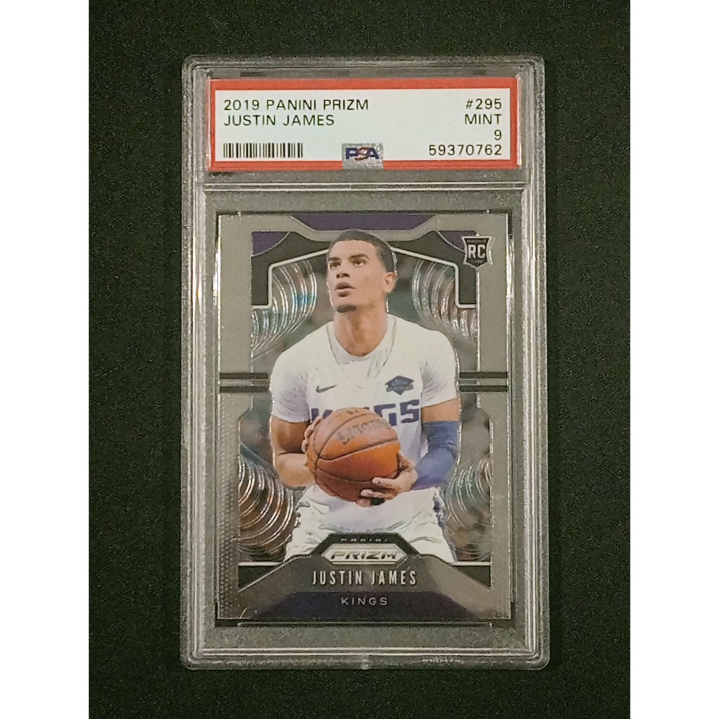 2019 Panini Prizm #295 Justin James Sacramento Kings Rookie Card PSA 9