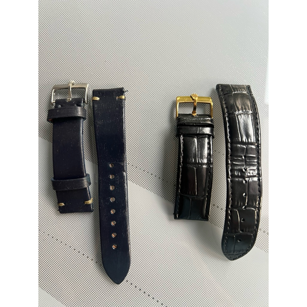 สายนาฬิกาหนังแท้พร้อมบัคเคิ้ล rolex sz 21-22