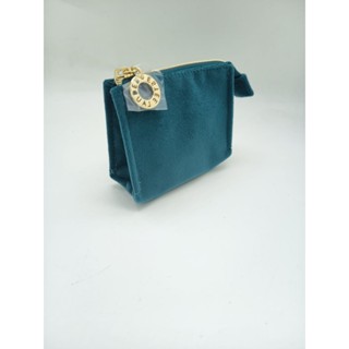 กระเป๋าเครื่องสำอางเอสเต้ผ้ากำมะหยี่สีเขียวใส่ลิปสติกหรือแป้…