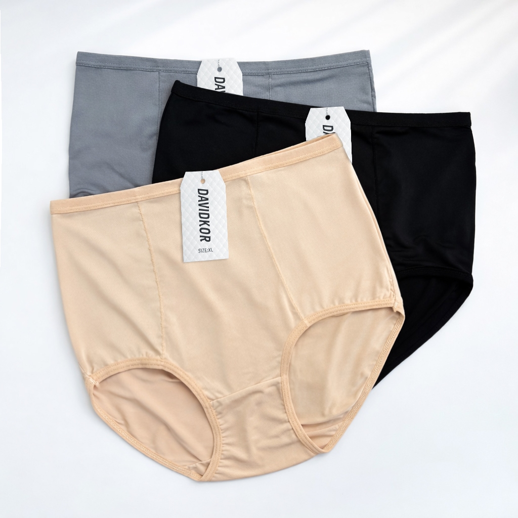 5ตัว กางเกงในผู้หญิง กางเกงในเอวสูง ผ้าไหมเย็น หลายสี เนื้อผ้าดี สวมใส่สบาย #80599 สินค้า