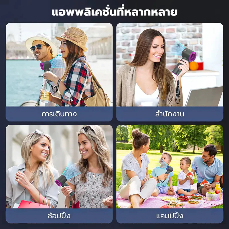 GOOJODOQ Gfs001 พัดลมพกพา Type C พัดลมไอเย็น พร้อมจอแสดงผล พัดลมมือถือ thumbnail 10