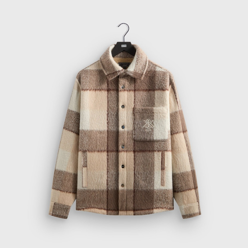 🧸Kith Brushed Plaid Sheridan Shirt Jacket🧸