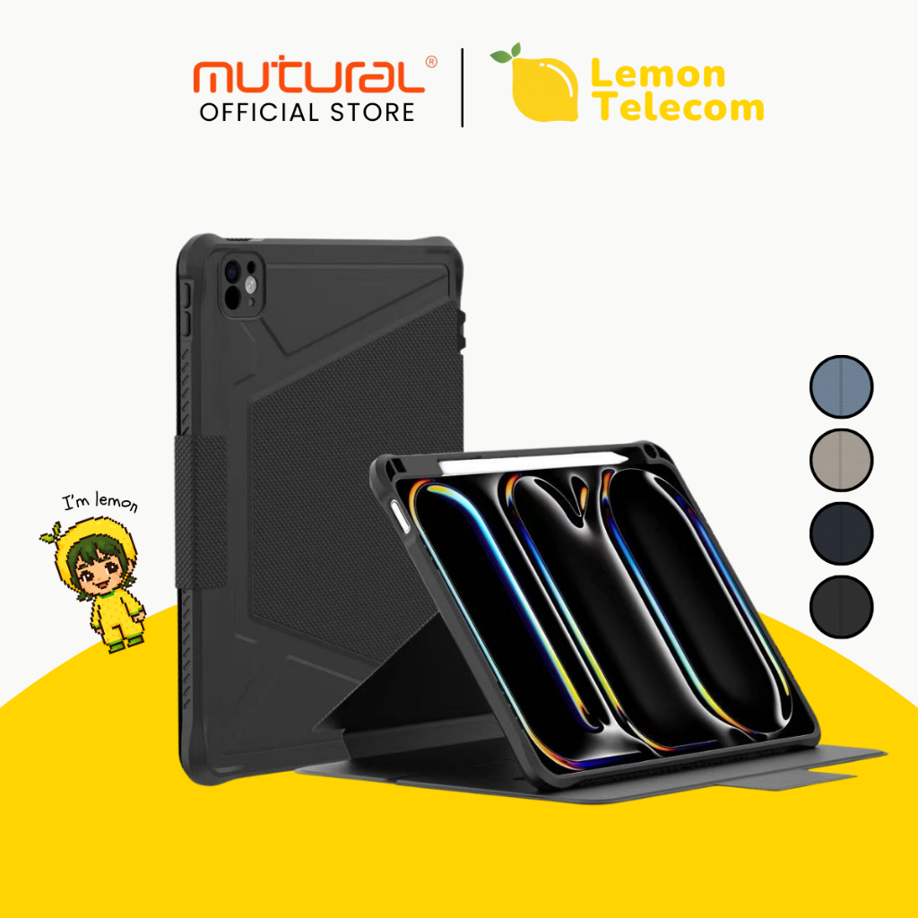 Mutural รุ่น Plaid series เคสไอแพดรุ่นใหม่กันกระแทกวางพับปรับระดับพร้อมกริป ใช้สำหรับ iPad Air4,5,6,7 / iPad Gen 10,11 ราคา ถูกที่สุด ดีลบีเคเค