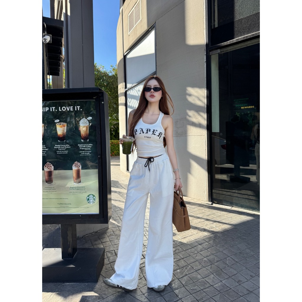 Paper Stone PPS001 เซต 2 ชิ้น เสื้อกล้ามทรงสปอร์ต แมทช์ กางเกงขายาว - รูปที่ 5