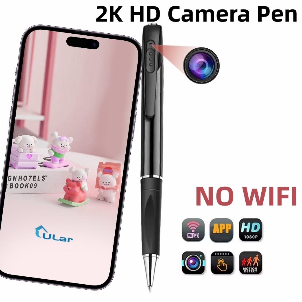 กล้องรูปปากกา, เครื่องบันทึกแบบพกพาความละเอียดสูง 2K QHD, แบตเตอรี่ในตัวสำหรับการสแตนด์บายยาว