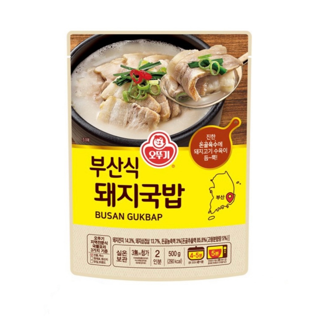 [ของแท้] 부산식돼지국밥 Ottogi Busan Gukbap (ซุปกระดูกหมูปรุงสำเร็จรูป) 500g