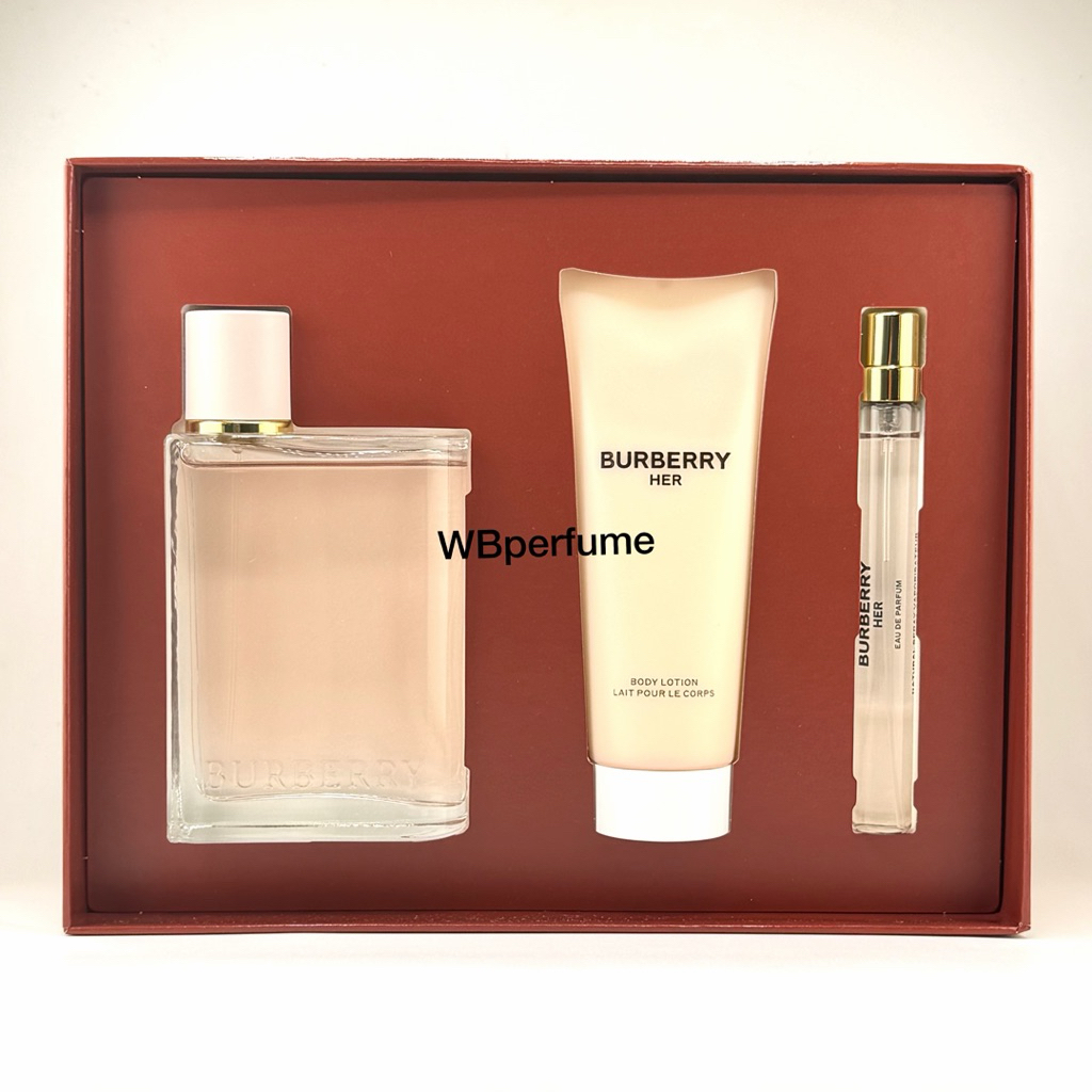 ชุดน้ำหอม Burberry her edp 100ml + 10ml + body lotion 75ml