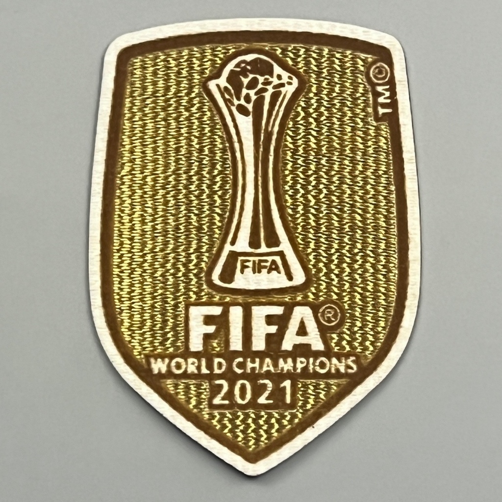 อาร์ม เสื้อฟุตบอล ย้อนยุค กัมมะหยี่ คลับเวิลคัพ 2021 สีทอง Club Worldcup Patch Badge Football Shirt Chelsea