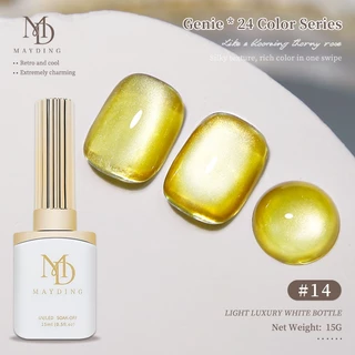 MAYDING สีลูกแก้ว เจล สีแม่เหล็ก เจลเล็บตาแมว 24 เฉด ไล่สีฝัน ของต้องมีในร้านและครอบครัว เรืองแสงวิ้งต้องอบ