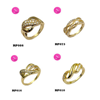4ลาย จำนวนจำกัด แหวน ทองเกี้ยวเพชร มีหลายแบบสวยๆ  แฟชั่นเรีย…