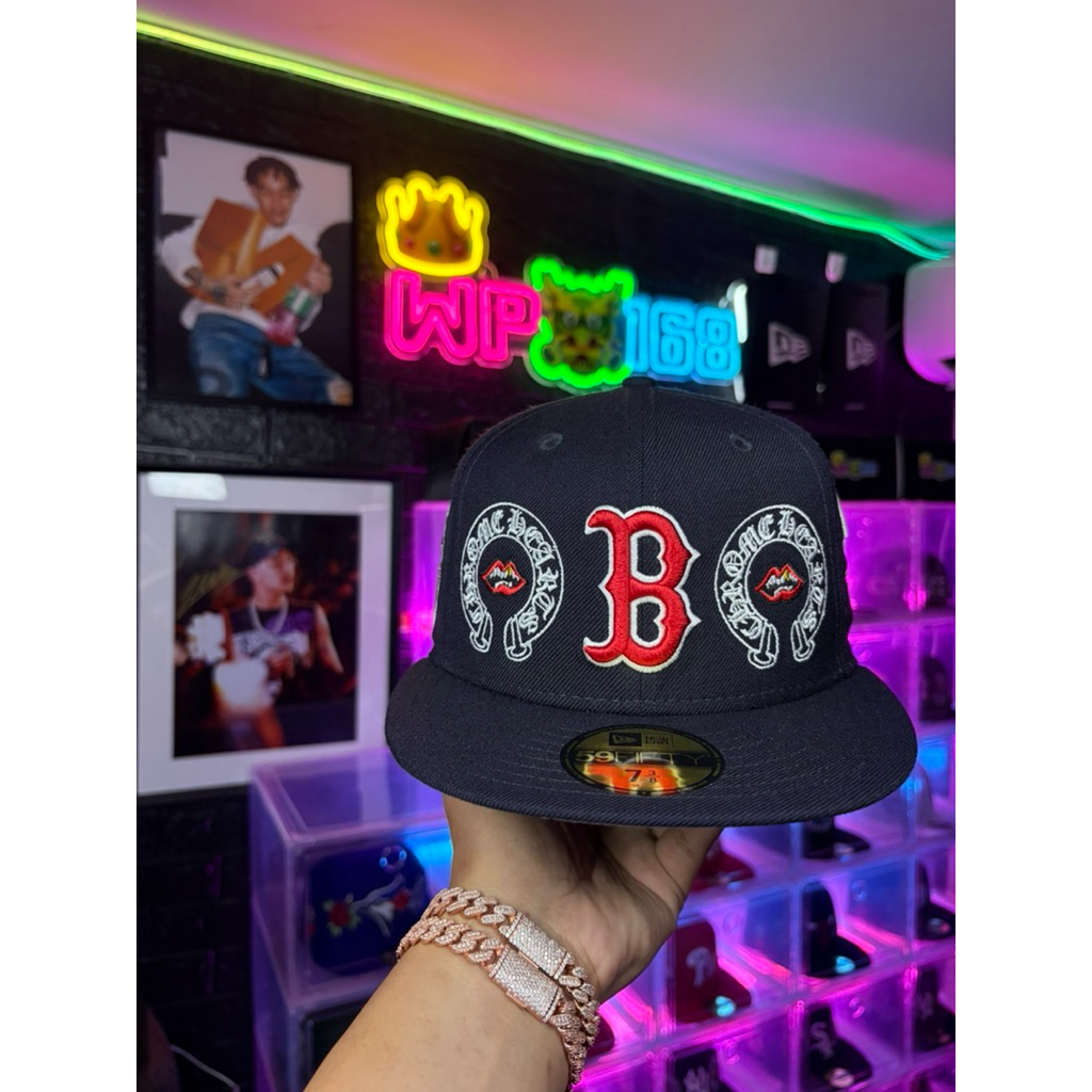 NewEra 59FIFTY Custom Chrome Hearts X Rolling Stone By WP168Cap Size7 3/8 (58.7 cm.)☦️💋👅🐲🔥