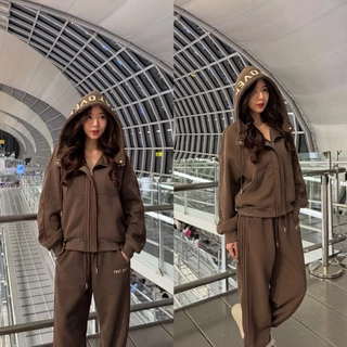 CO1055 Airport Cozy Thermal Set ชุดเซ็ตกันหนาว (Hoodie + Pants)