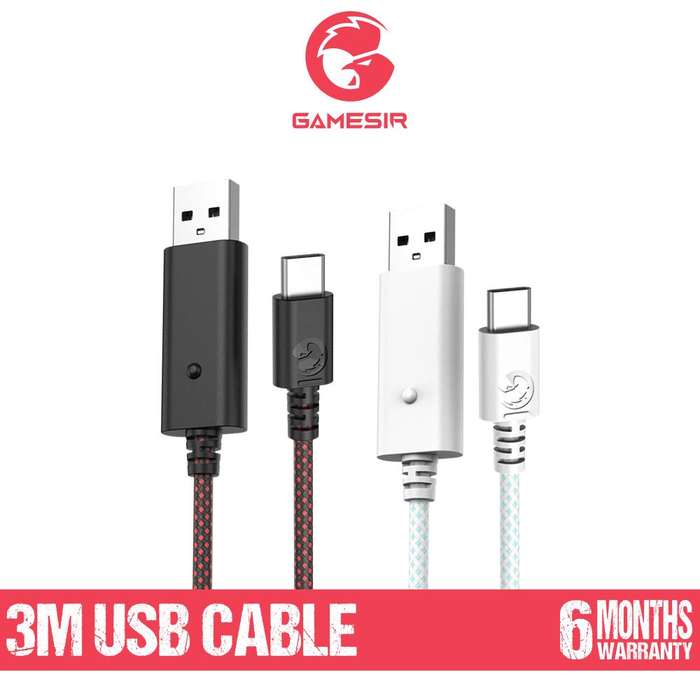GameSir 3M USB Cable สายถักไนลอน USB-A to USB-C สำหรับ GameSir G7, G7 SE, G7 Pro, T4K, K1