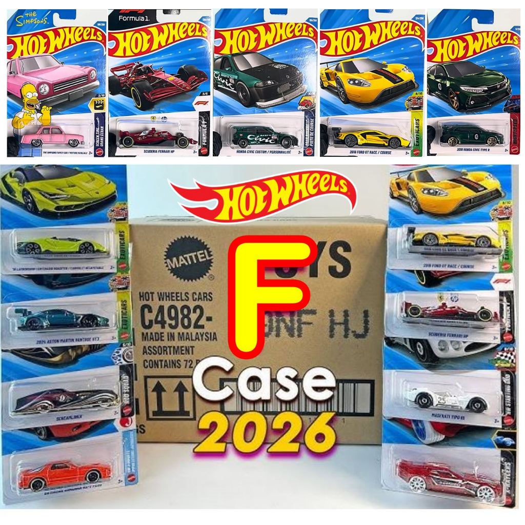 (พร้อมส่ง) เปิดลัง Hot wheels รหัส F 2026 มีแบบให้เลือกมากกว่า 40-50แบบ ลิขสิทธิ์แท้100% - อัปเดตใหม่ทุกเดือน ฮอตวิว