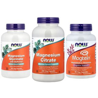 (พร้อมส่ง) NOW Foods, Magnesium Glycinate / Citrate / Malate…