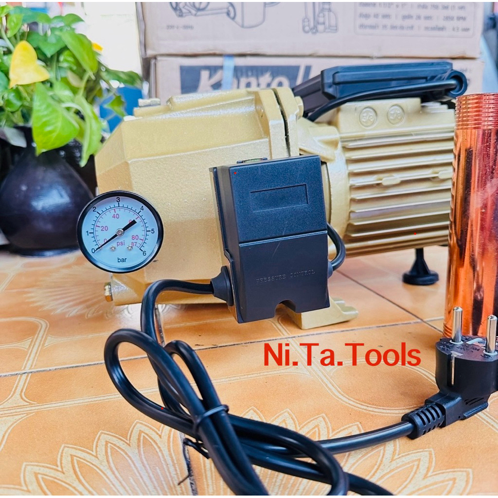 KANTO ปั๊มน้ำเจ็ทอัตโนมัติ ท่อคู่ดูดลึก KANTO 1 แรง KT-P-JET-750 ขดลวดทองแดงแท้ 100%- - รูปที่ 5