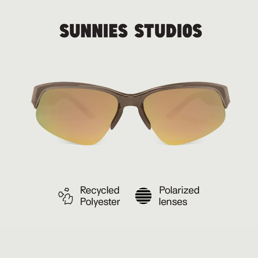 Sunnies Studios Simone (แว่นกันแดดโพลาไรซ์ทรงแคทอายแบบโค้งรอบ สำหรับยูนิเซ็กส์)
