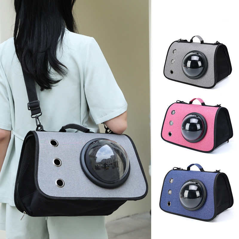 ลดล้างสต็อค กระเป๋าใส่สัตว์เลี้ยงมีสายสะพาย สำหรับหมาและแมว (CSB006) รับน้ำหนักได้ถึง 9 Kg. สินค้ามีพร้อมส่ง