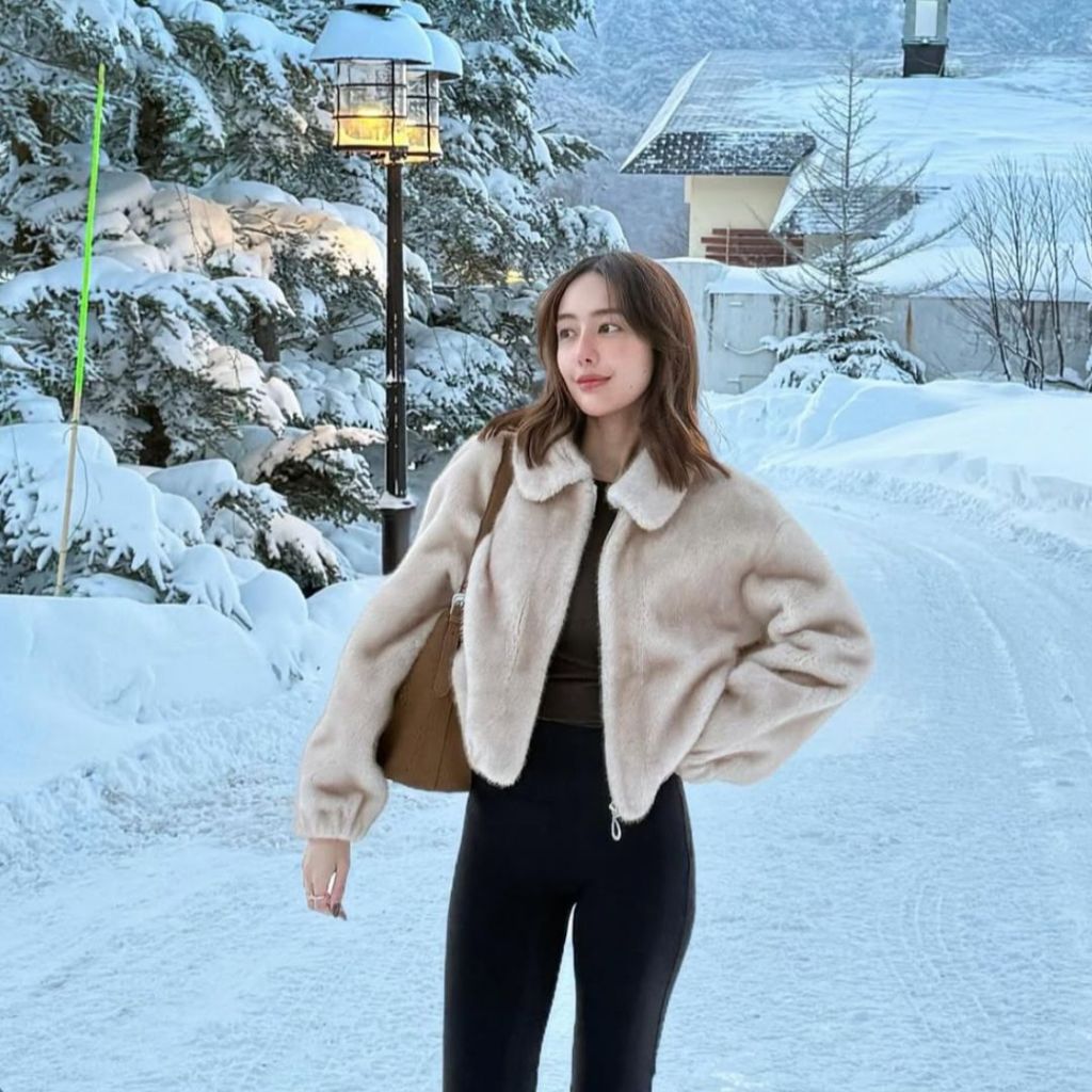 [Coatto.bkk] Minimal Plush Fur Coat โค้ทขนนุ่มน่ารักมินิมอล (M107)