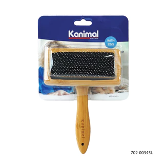 [00345L] Kanimal Slicker Brush แปรงสลิคเกอร์ หวีสางขน (มีหมุด) ลดการเกิดสังกะตัง สำหรับสุนัขและแมว Size L 11.5x18.5 ซม.
