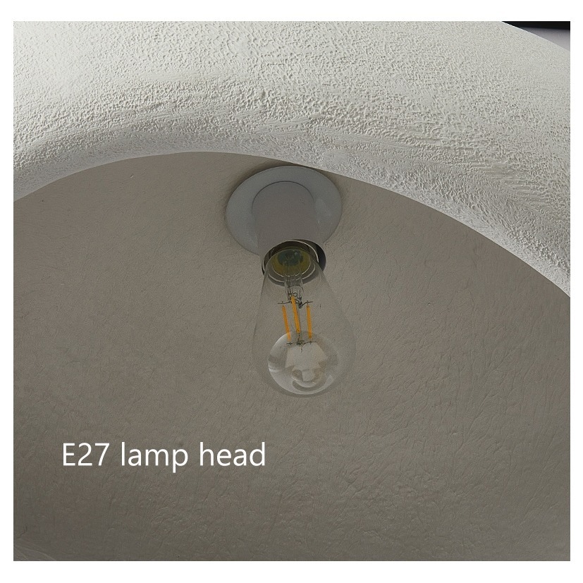 โคมไฟระย้า สไตล์ครีม Wabi Sabi สามสี สําหรับตกแต่งห้องนอน ห้องนั่งเล่นไฟห้องนั่งเล่นสไตล์ครีมนอร์โคมระย้าทำด้วยมือออกแบบ - รูปที่ 7