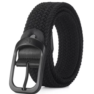ส่งไวจากไทย Unisex Cinturones หรูหรา ทอเข็มขัดยางยืดผู้ชายหรูหราเข็มขัดผู้หญิงออกแบบผู้ชายหัวเข็มขัดเข็มขัดเอวไม่มีรูK21