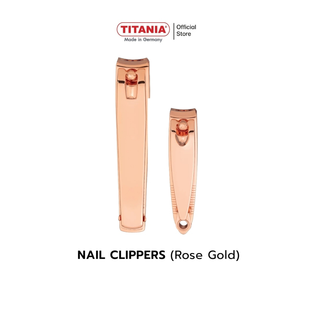 TITANIA กรรไกรตัดเล็บ สแตนเลส เคลือบโรสโกลด์ ขอบคมพิเศษ นำเข้าจากประเทศเยอรมันนี