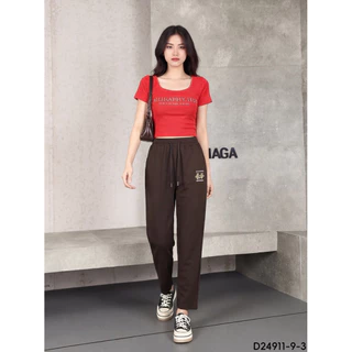 กางเกงขายาวผ้ายืดเกาหลี สีพื้นมี6สีให้เลือกทรงขาปล่อย ใส่ทำงานเนื้อผ้าดีหนานุ่มใส่สบายเอวฟรีไซส์ 26-40 นิ้วใส่ได้