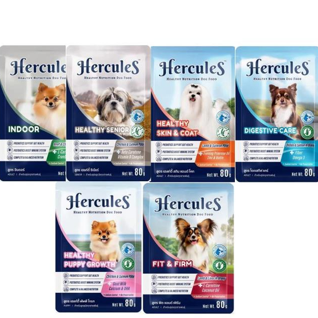 (ยกโหล12ซอง) Hercules เฮอร์คิวลิส อาหารสุนัขเปียก แบบซอง 80g.*โปรดอ่านรายละเอียดก่อนสั่งซื้อ