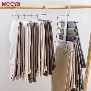 ไม้แขวนกางเกงพับได้หลายฟังก์ชัน ไม้แขวนกางเกงแบบ 5/9 ชั้น ไม…