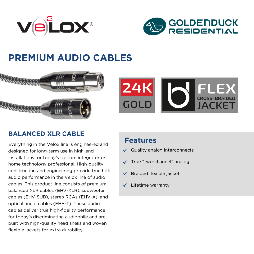 Velox EHV-XLR Balanced XLR Cable