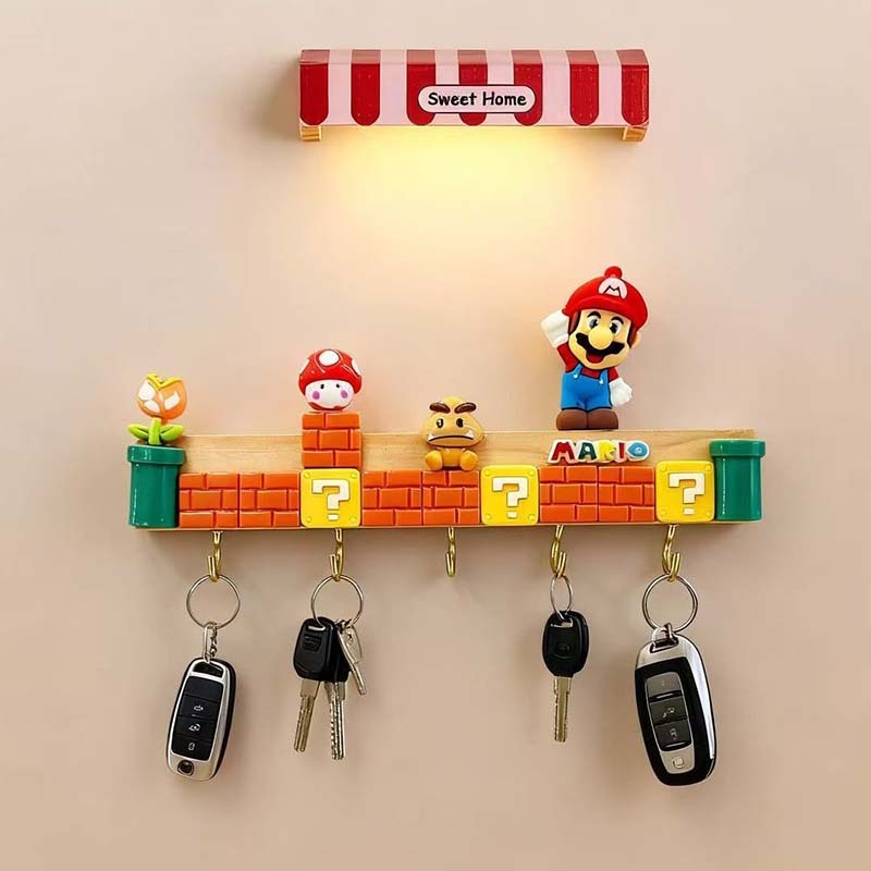 จัดส่งจากประเทศไทย Mario ตกแต่งทางเข้า ที่เก็บกุญแจตะขอแขวนผนังมาริโอ ไฟเซนเซอร์มนุษย์ ตะขอโลหะ รับน้ำหนักได้เยอะ ราคา ถูกที่สุด ดีลบีเคเค แกลเลอรีภาพที่ 6