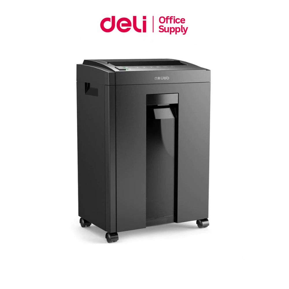 [แถมฟรี] Deli เครื่องทำลายเอกสาร เครื่องย่อยกระดาษ ขนาดA4 16แผ่น ความจุ 23 ลิตร  Paper Shredder