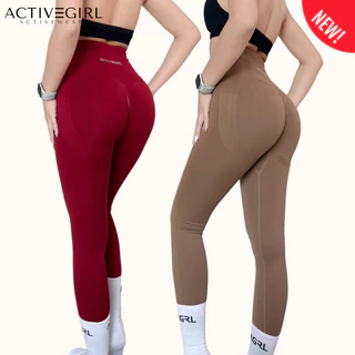 ActiveGirl - รุ่น Coconut Booty Pants กางเกงขายาวเอวสูงพิเศษ เน้นสะโพก กางเกงมีเส้นซัพพอต 3 เส้นช่วยยกก้นกลมเด้ง